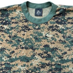Vintage Tee‎ Swing Digital Camo T-Shirt Men’s Single Stitch USA Ringer Size XL